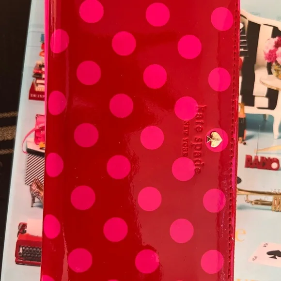 Kate space patent leather Polka dot Lacey wallet with original box. - Picture 7 of 7